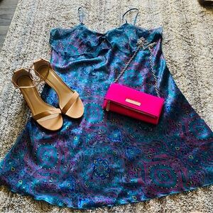 Vibrant Blue and Purple, Feminine, Sexy Dress (7)